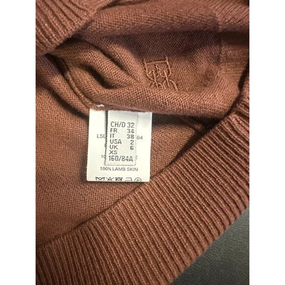 Bally Cashmere Cardigan With Leather Lining US 2
